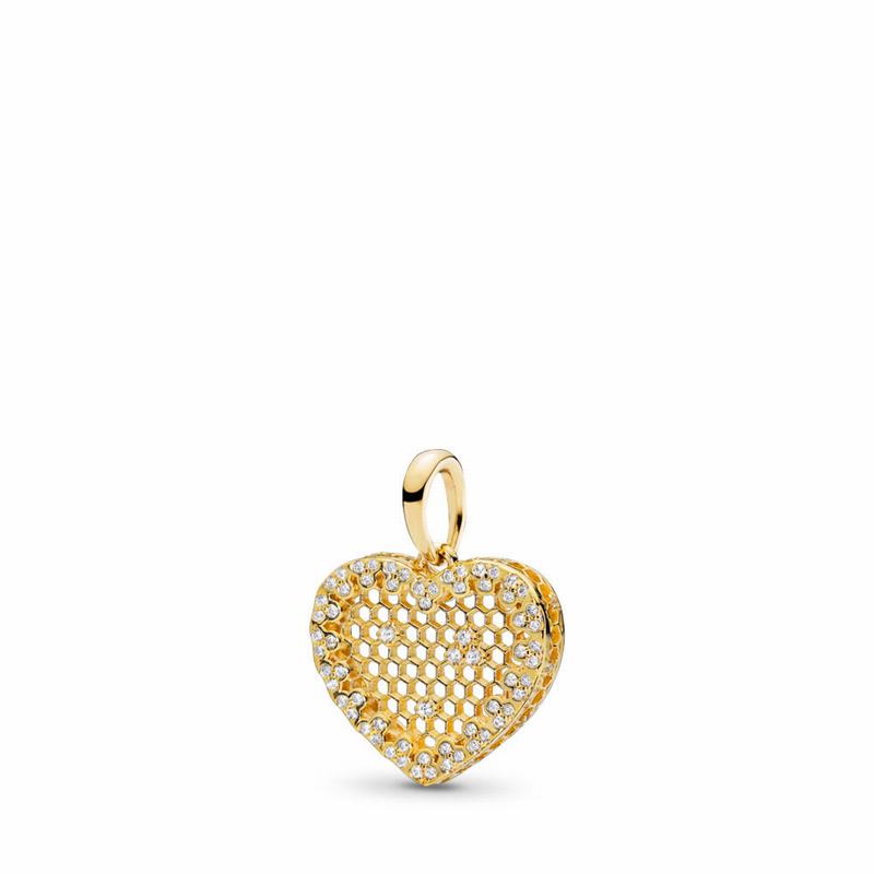 Pandora Shine™ Honeycomb Lace Pendant Gold Egypt DU5642791